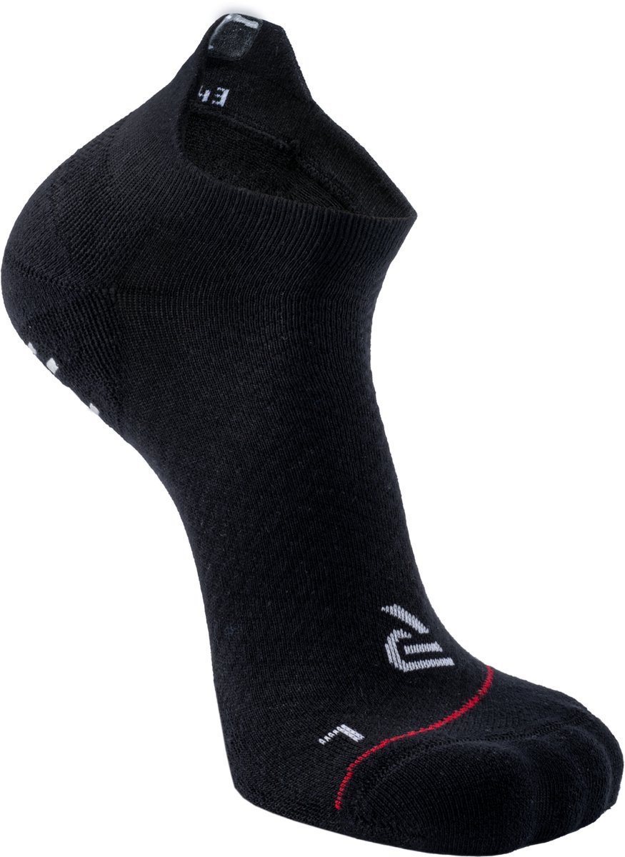 R⌀FF SOCKS® Gripsokken - Yoga sokken - Sportsokken - Hardloopsokken - Tennissokken - 2pack - Naadloos - Enkelsok - Biologisch Katoen - Zwart - Maat 42/43