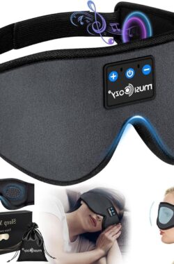 Verbeterde 3D Bluetooth slaaphoofdtelefoon oogmasker – draadloos muziekslaapmasker voor mannen en vrouwen – reizen Nap-yoga-meditatie-nacht-ontspanning