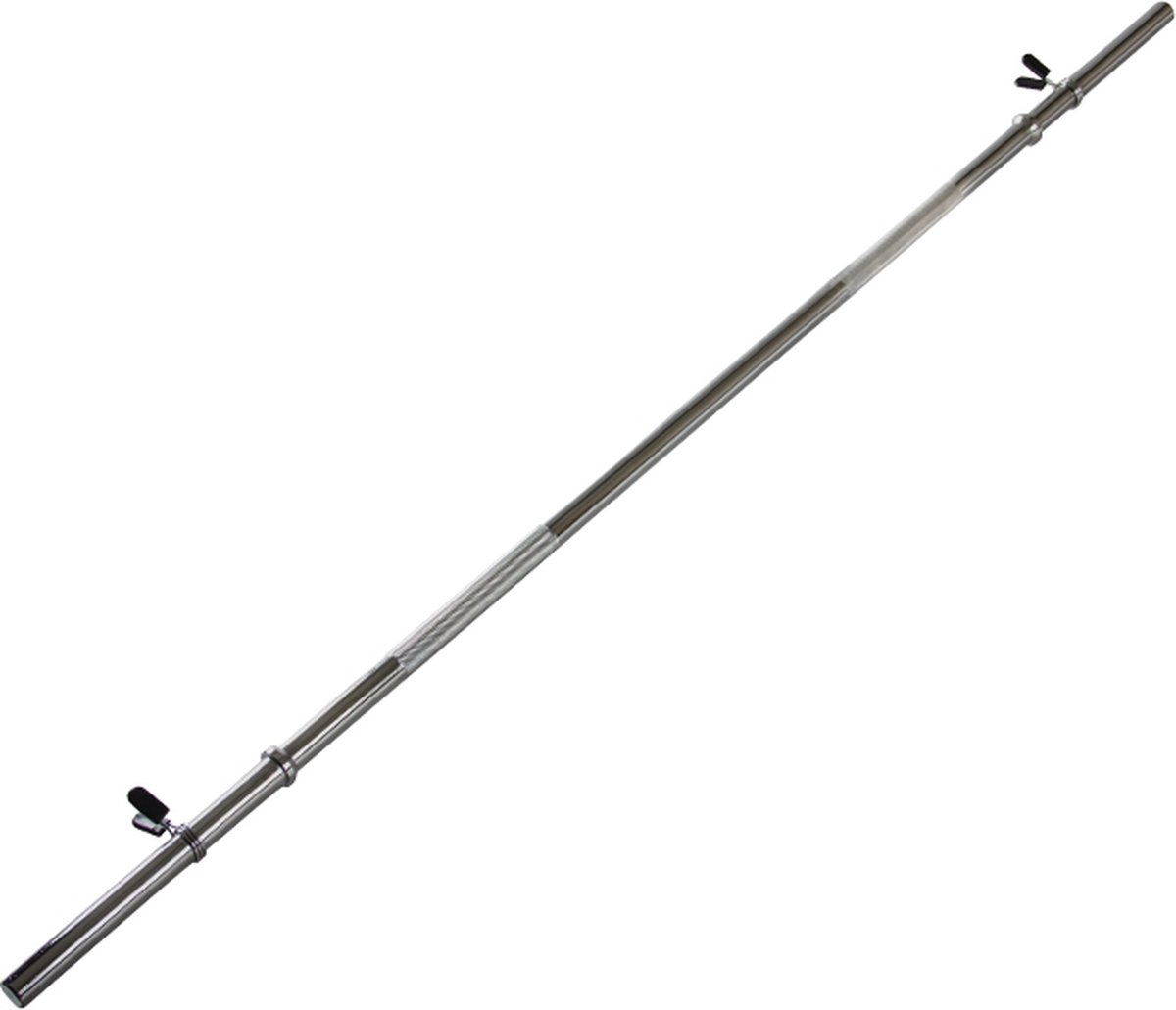 VirtuFit Halterstang - Barbell Stang - Veerclipsluiting - 120 cm - 30 mm