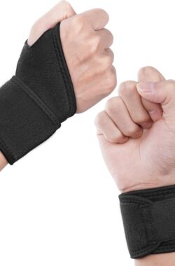 Waledano® Universele Polssteun – Polsbandage voor Links en Rechts – Pols Ondersteuning – One Size Polsbandage – Ademende Polsband voor Sportbescherming – Zwart