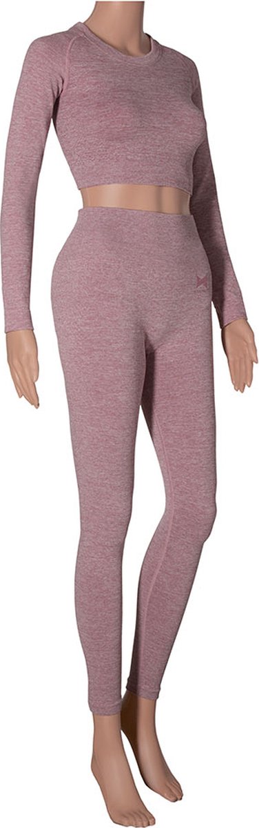 Xtreme - Sportset dames - Legging/Crop Top - Roze - S - Sportlegging - Sport crop top