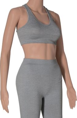 Xtreme – Sportset dames – Short/Top – Grijs – M – Sport short dames – Sportkleding dames – Sportbroek dames – Sport top dames – Sportshirt dames