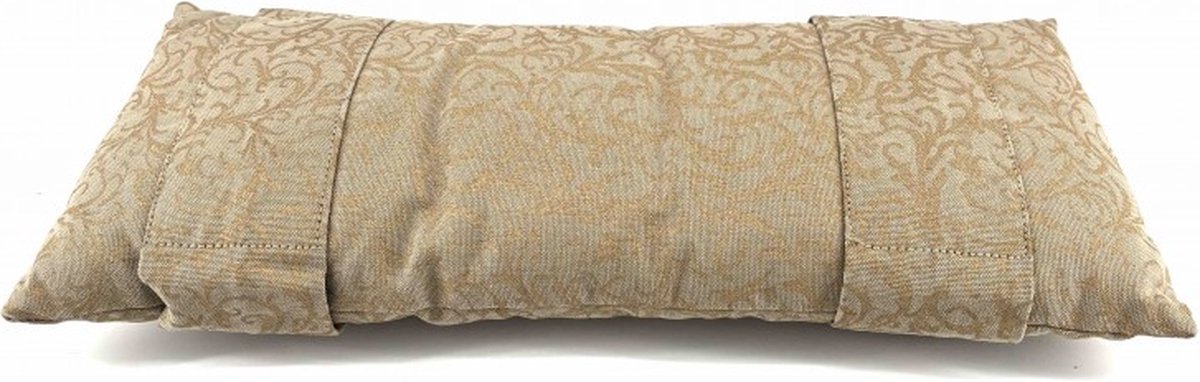 ZENZES® gold print meditatiebank kussen katoen 48x20cm zand