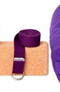 Zenzes PRO bolster met yogariem en 2 yogablokken – paars