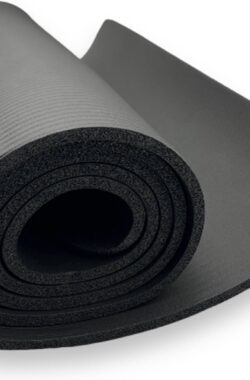 padisport – Yoga mat extra dik – zwart – yoga mat anti slip – yoga matje – yoga mat dik – sport mat – sport matje fitness