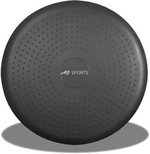 AJ-Sports Wiebelkussen Zwart - ⌀33 cm - Balance board - Balans bord - Balanskussen - Balans trainer - Inclusief Pomp - Zwart