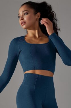April Breeze Gym Set – Maat M – Blauw – 3delig – Donkerblauw – Darkblue – Fitness set – Fitness legging – Sportkledingset – Sportlegging – Yogakleding – Yogaset – Yogalegging