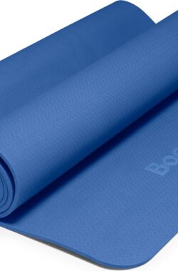 Bamboa Yogamat Blauw | 6mm | Anti-Slip | Optimale Grip | Sterke Yoga mat | Makkelijk schoon te houden
