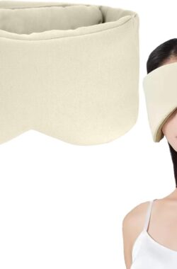 Kraftverdia™-Oogmasker slaap-Dubbelzijdig anti-licht oogmasker voor mannen en vrouwen-Verstelbare klittenband-Slaapmasker voor het hele seizoen-Geschikt voor reizen, dutje, yoga