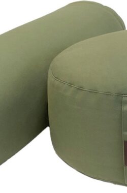 Pakket bolster en meditatiekussen – olijfgroen