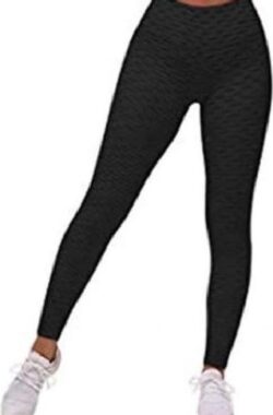 Premium Anti Cellulitis Legging – Shaping – Sportlegging – Push Up – Yoga – Legging Fitness – High Waist – Zwart – L