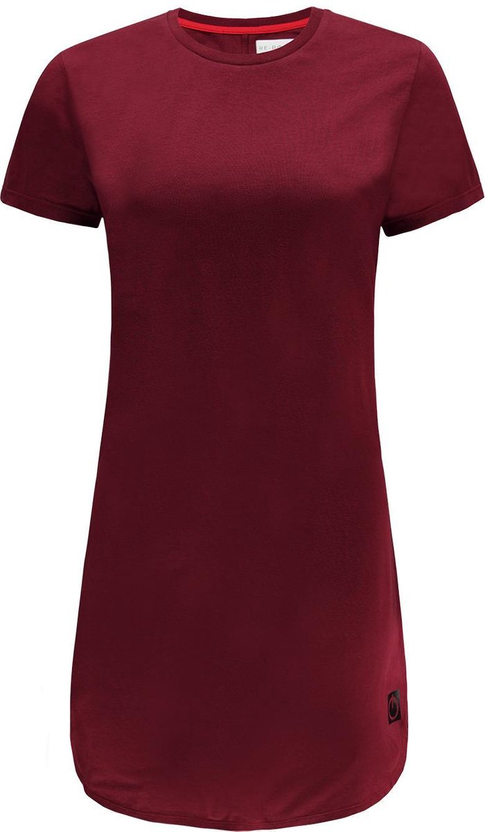 Re-Born Lang Sport T-shirt Kapmouw Dames - Burgundy - Maat M