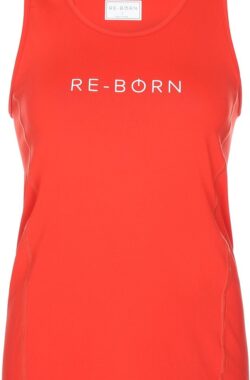 Re-Born – Sportkleding – Sporttop – Sport hemdje – Tanktop – Langere top – Sneldrogende top – Fitness top – Tennis top – Dames – Rood – Maat L