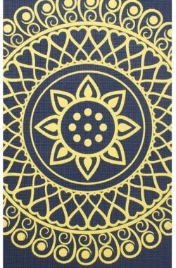 Yogamat sticky extra dik mandala indigo – Lotus | 6 mm | fitnessmat | sportmat | pilates mat
