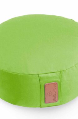 #DoYourYoga – Yoga kussen – “Vishnu” – rond meditatiekussen met bio-organische Spelt vulling – H:15cm, diam.30cm – lichtgroen