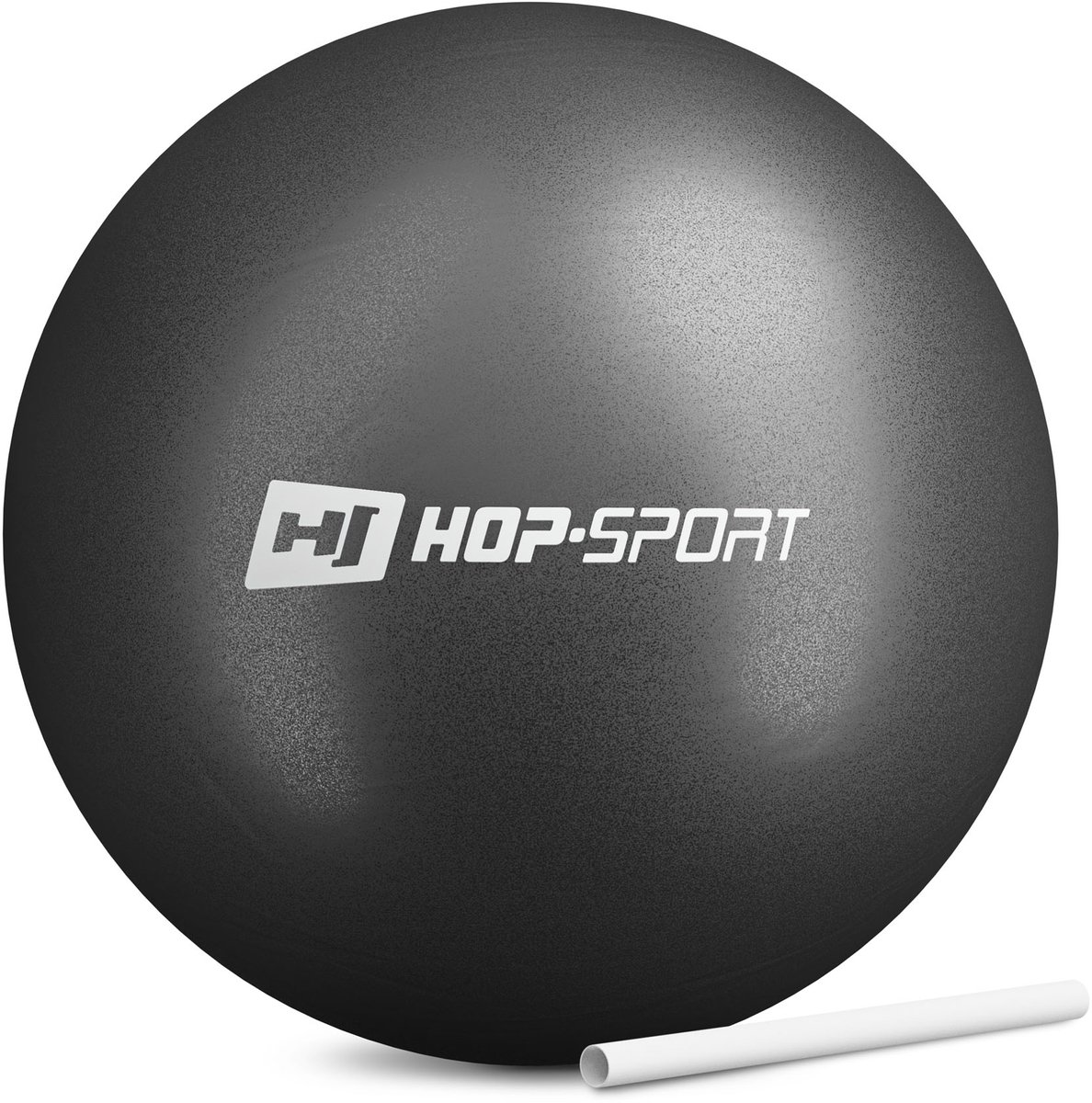 Hop-Sport Pilatesbal 25 cm - kleine, zachte en draagbare oefenbal met opblaasbaar rietje - ideaal voor yoga, Pilates, fitnessoefeningen en thuisworkouts, versterkt core en verbetert balans (zwart)