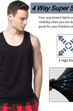 MEETYOO Y-Back Spiertank Top, Heren Tanktops Snel Droge Gym Mouwloze Spiert Shirts Voor Herenfitness, Sport- En Trainingsactiviteiten, Zoals Yoga, Fietsen, Rennen, Basketbal Spelen, Voetbal, Gewichtheffen-Zwart-XL
