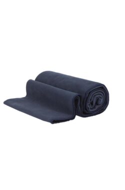 Manduka eQua Yogamat Handdoek Midnight / Donker Blauw (67 x 183 cm) – Lichtgewicht, Super Absorberend en Sneldrogend extra Grip bij Klamme Handen en Voeten – Geschikt voor Bikram of Hot Yoga.