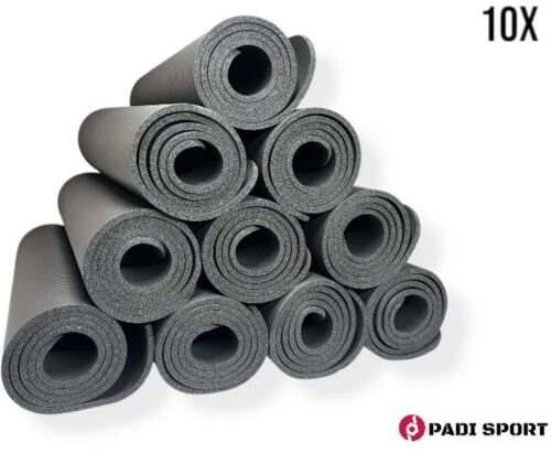Padisport Yoga Mat Zwart 10x - Yoga Mat Extra Dik - Pilates Mat - Dikke Yogamat - Yoga Mat Anti Slip