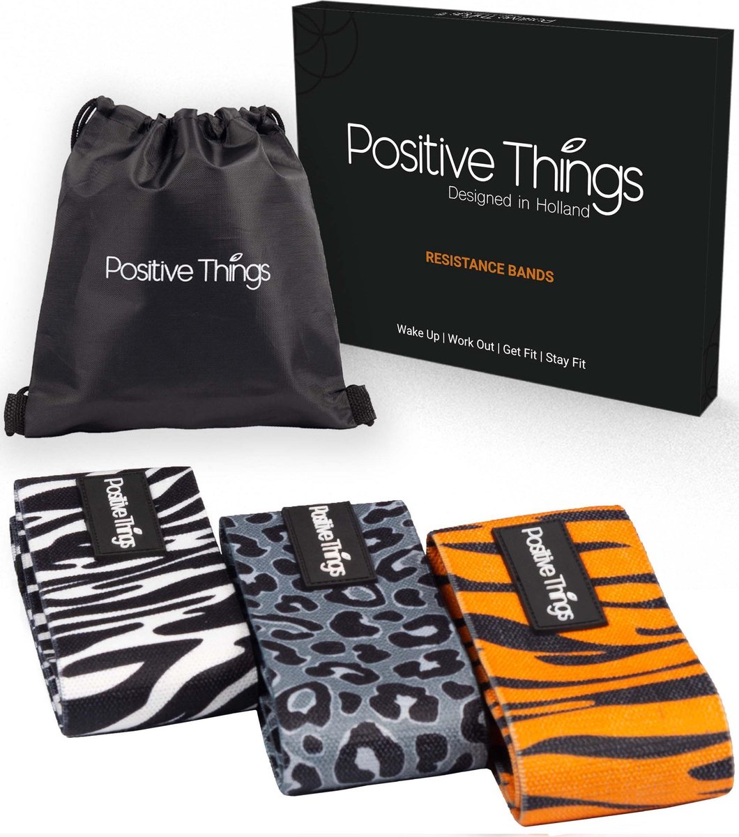 Positive Things - Resistance Bands Set - Weerstandsbanden | Panter Zebra & Tijger