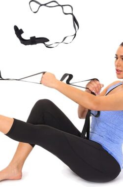 Stretchband, stretchknie-stretchband, yoga-rekband voor fasciitis plantaris, achillespeesontsteking verbeteren voor fitness, beentraining, revalidatie, hot yoga, blauw