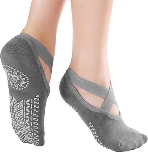 *** 2 paar Yoga Sokken Anti-Slip Grip - Geschikt voor Pilates, Ballet, Dans, Gym, Yogi, Pilates en Yoga gemaakt van zacht katoen- van Heble® ***