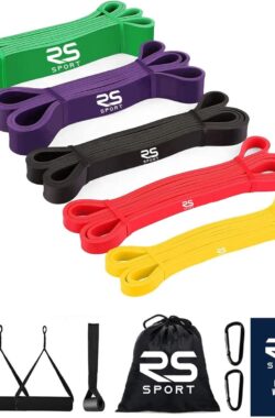Elastische fitnessbanden – training – 5 stuks – met accessoires