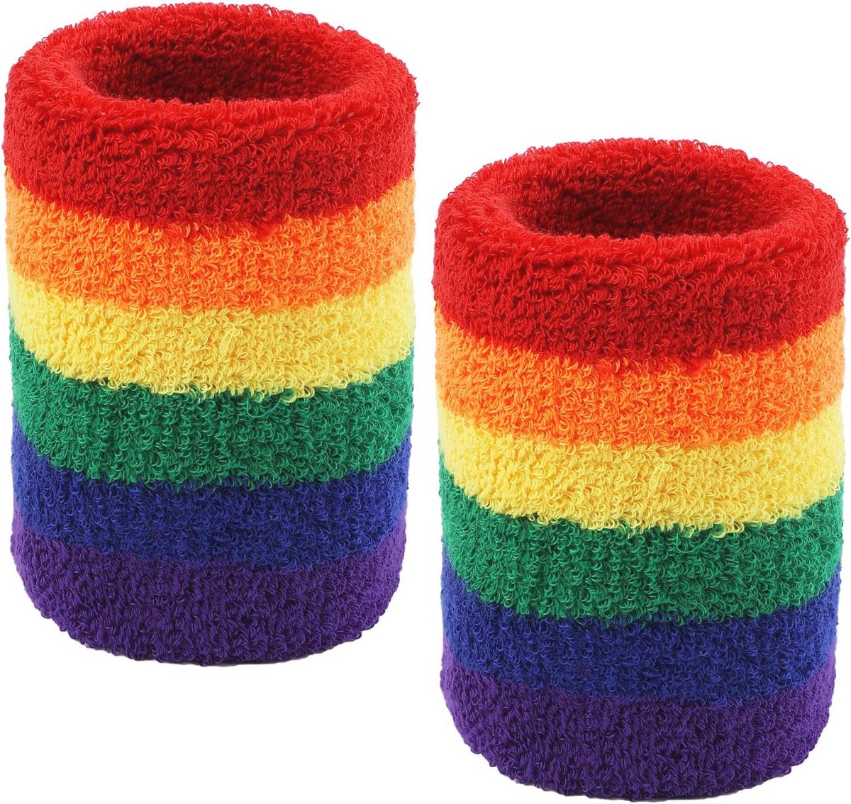 Gestreepte Pols Zweetbandjes voor Mannen en Vrouwen - Ademend en Zweetabsorberend Katoen