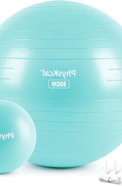 Gymnastiekbal 55 cm dik groen en 23 cm pilatesbal set anti-burst antislip balansbal yogabal Voor thuis sportschool en kantoor