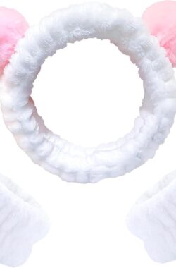 Hoofdband en 2 armbanden haarband cosmetica make-up haarband skincare.