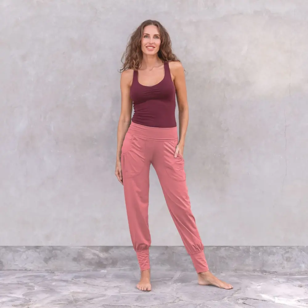 Jaya Nouri Yoga Top met Binnen Bh - Burgundy