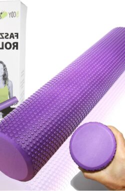Massage Foam Roller Soft ⌀95x43cm (paars) voor Back Zelfmassage – Fasciarol Nek Rug Stretcher – Triggerpoint Schuimrol (EVA) voor Pilates Yoga – Verbeter mobiliteit en flexibiliteit