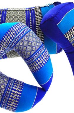 Meditatieset – Yogaset kussens klein – nekkussen – kussen bone – steunkunnen/bankkussen (3 stuks) Blauw