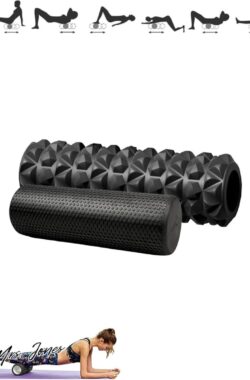 Mrs. Jones Foam Roller Fasciarol Schuimrubber rol Fitness Massagerol Triggerpoint-Massage Rug Nek Benen Fasciatraining Gymnastiekrol Mannen Vrouwen 33x14cm 29x10cm .