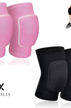 Nevolis Kniebeschermers tweepaar Kniebrace Volleybal Kniebeschermers Elastische Kniebeschermers Perfect voor Dansen Voetbal en Joggen Met Zachte Verdikte Spons Botsingsvermijding Unisex .