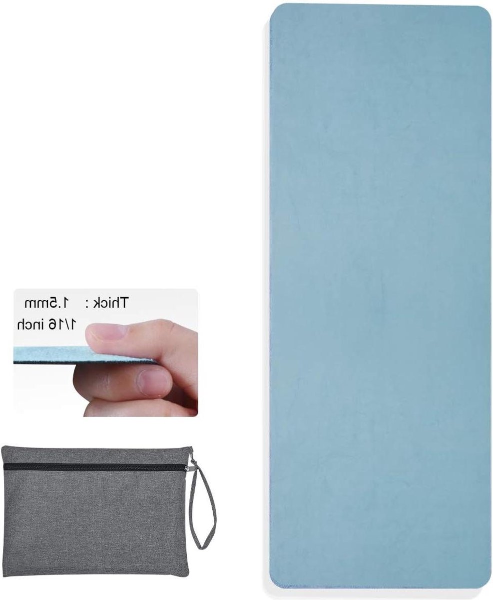 Opvouwbare 15 mm Antislip Yoga Mat Cover Pad - Zweetabsorberend en Zachte Lichtgewicht Workout Mat voor Yoga Pilates en Fitness