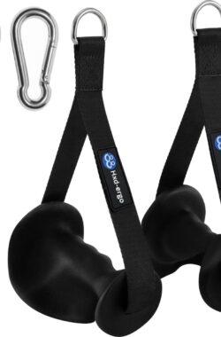 Set van 2 handgrepen met één hand, ergonomische kabeltrekhandgrepen voor weerstandsbanden, homegym, katrol, fitness, krachttraining, fitnesshandgrepen, lattrekhandgreep met zware D-ring