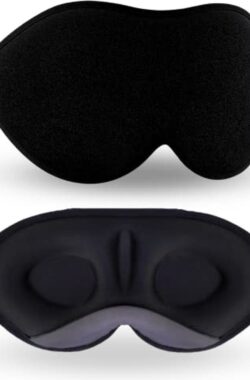 Slaapmasker Blackout Blinddoek Lichtblokkering voor thuisreizen Slapen Meditatie Shift Work (zwart)