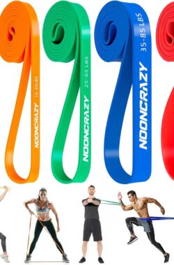 Weerstandsbanden, verschillende niveaus, met deuranker en handgrepen, fitnessbanden voor krachttraining, training, fysiotherapie, yoga, voor mannen en vrouwen