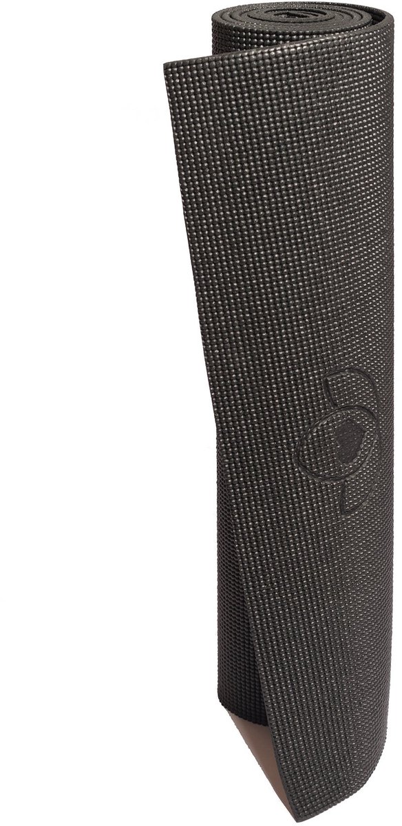 Yogamat sticky extra lang zwart - 200 cm - Lotus | 6 mm | fitnessmat | sportmat | pilates mat