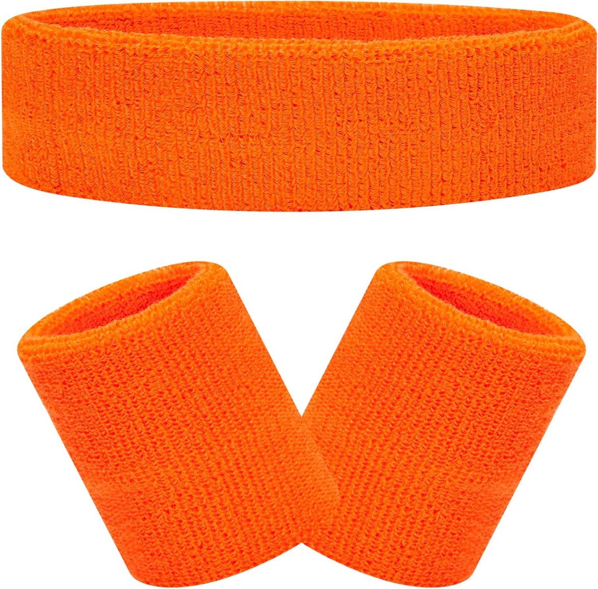 Zweetbandenset sporthoofdband pols - RSXING polyester katoen zweetbanden - badstof sporttraining armband - hoofdbanden zweetabsorberende hoofdband - heren dames sport Zweetband
