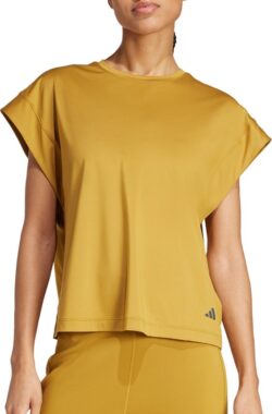 adidas Performance Yoga T-shirt – Dames – Bruin- XL